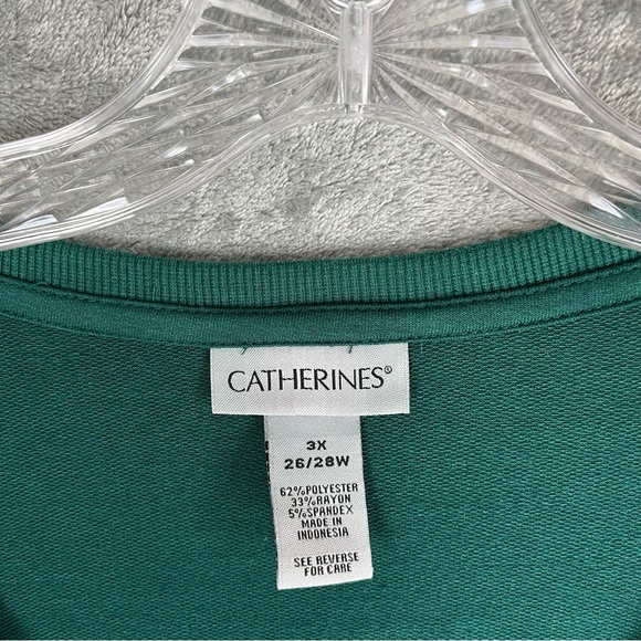 Catherines NWT Peace Rhinestone Graphic Long Sleeve Tunic Tee TShirt 3X Holiday - Picture 3 of 11